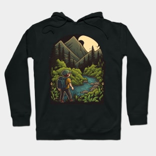 Hiking Cartoon Design - Buy and Plant a Tree Hoodie